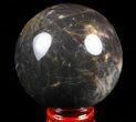 Polished, Black Moonstone Sphere - Madagascar #78942-1